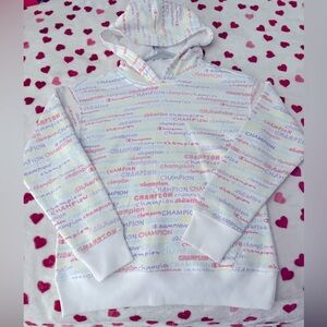 Champion Multicolor Logo Hoodie! Size Medium Youth! New without tags!